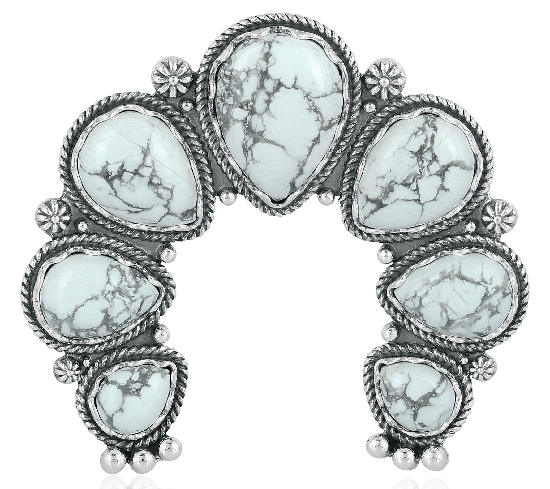 American West Pear-Shaped Gemstone Enhancer,Sterling