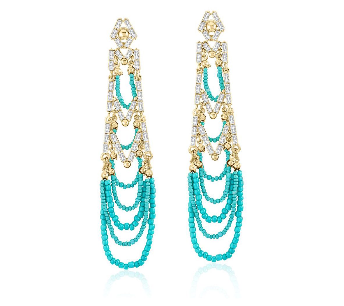 Zaxie by Stefanie Taylor South Beach Beaded Ear rings