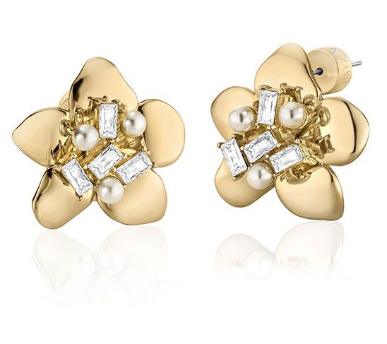 Zaxie x Stefanie Taylor Petal Faux Pearl ButtonEarrings
