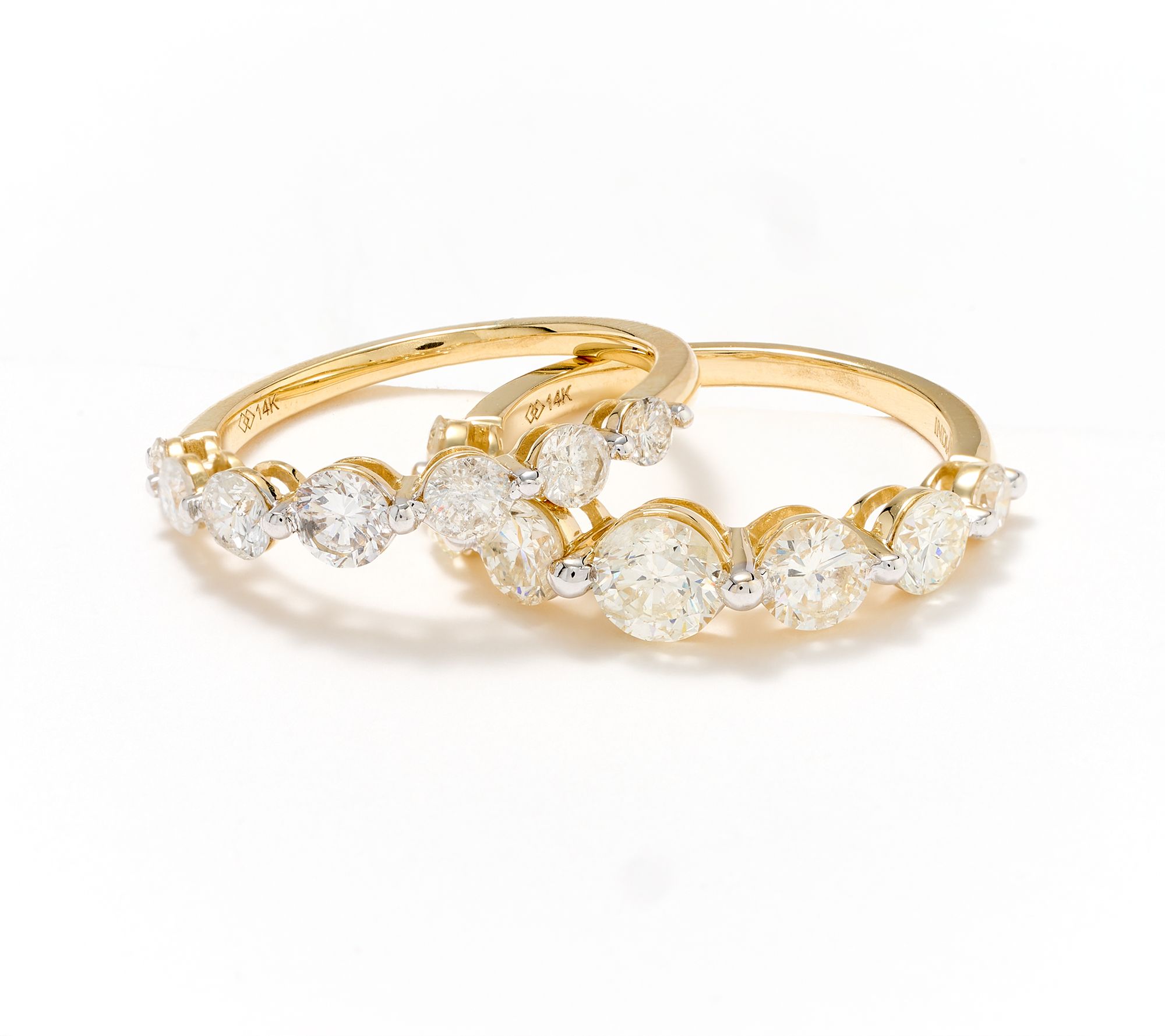 Affinity Diamonds 7 Stone Band Ring 1-2 cttw, 14K - QVC.com