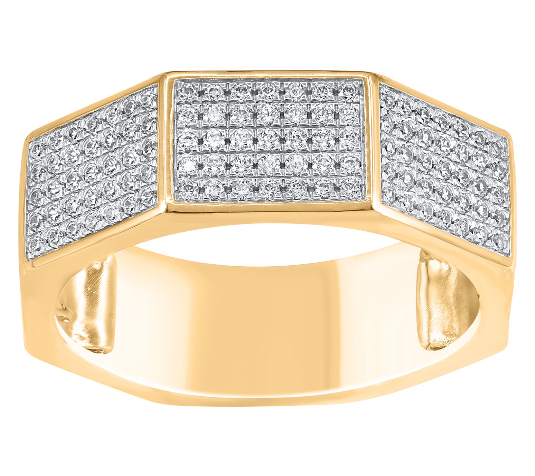 Affinity Diamonds Men's 0.50 cttw Band Ring, 14K Gold