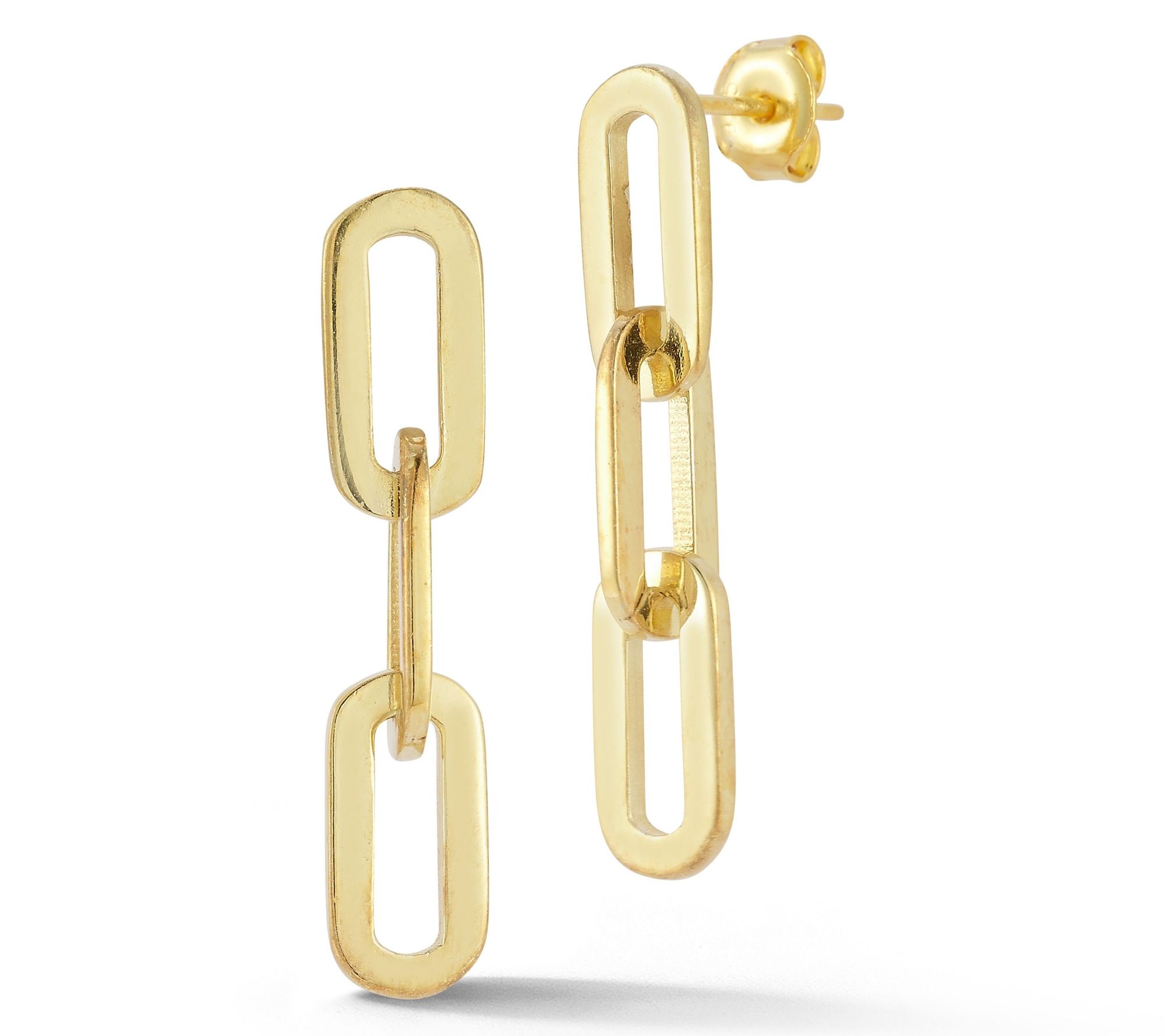 Sterlina Silver 1" Paperclip Drop Earrings, Sterling