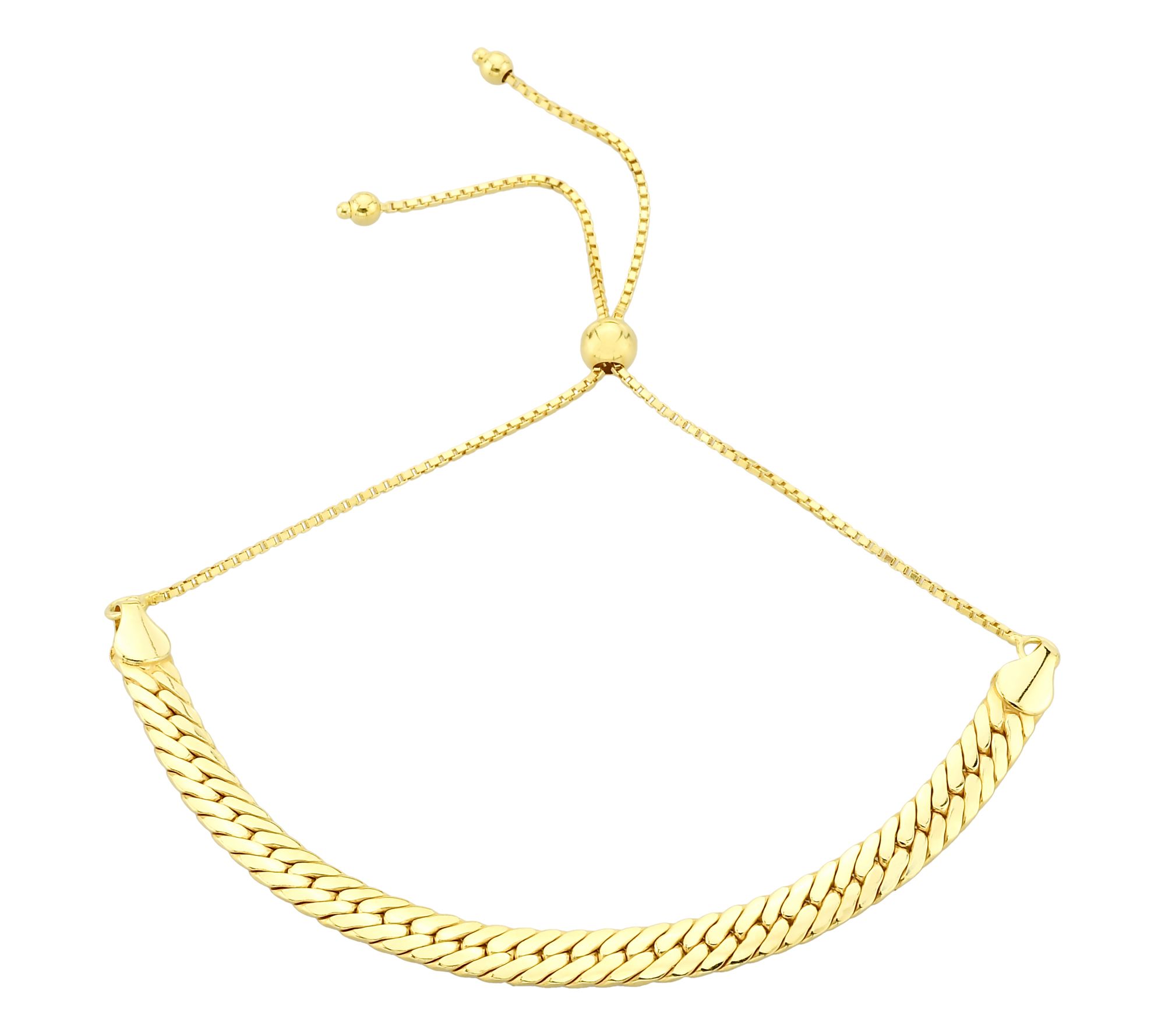 Silver Style  Adjustable Curb Link Bracelet, Sterling