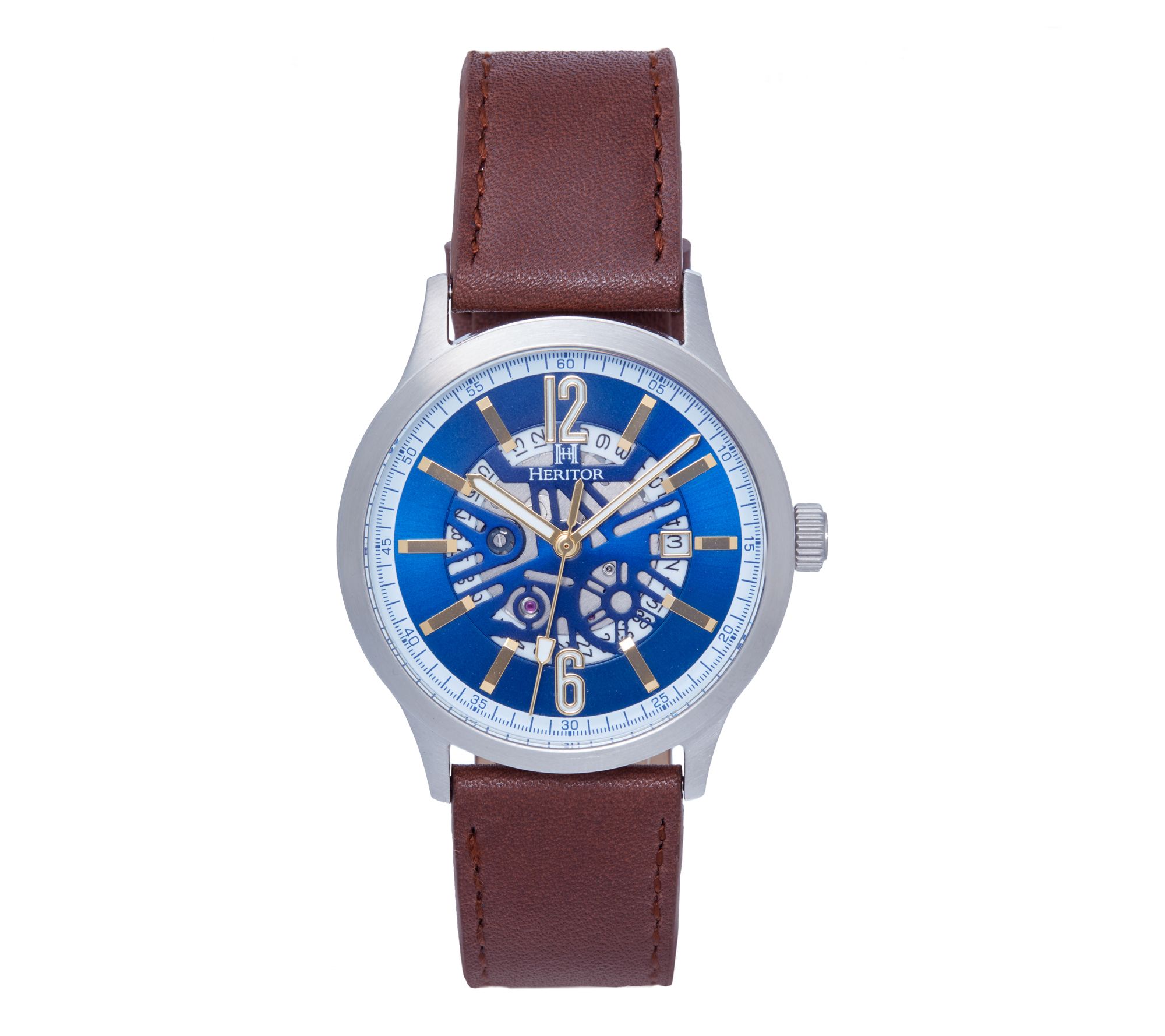 Heritor Automatic Men's Dayne Leather Band Watch