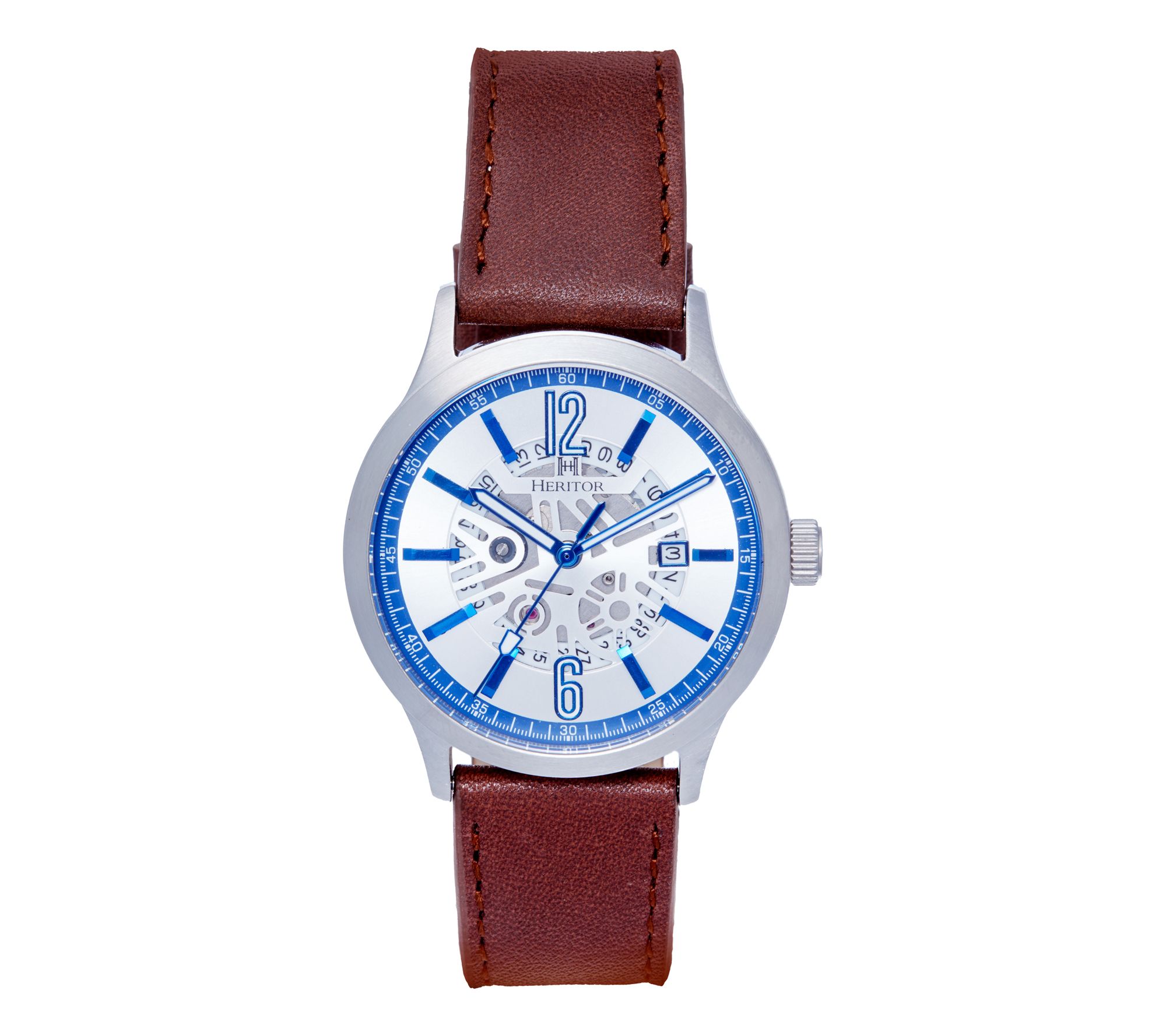 Heritor Automatic Men's Dayne Leather Band Watch