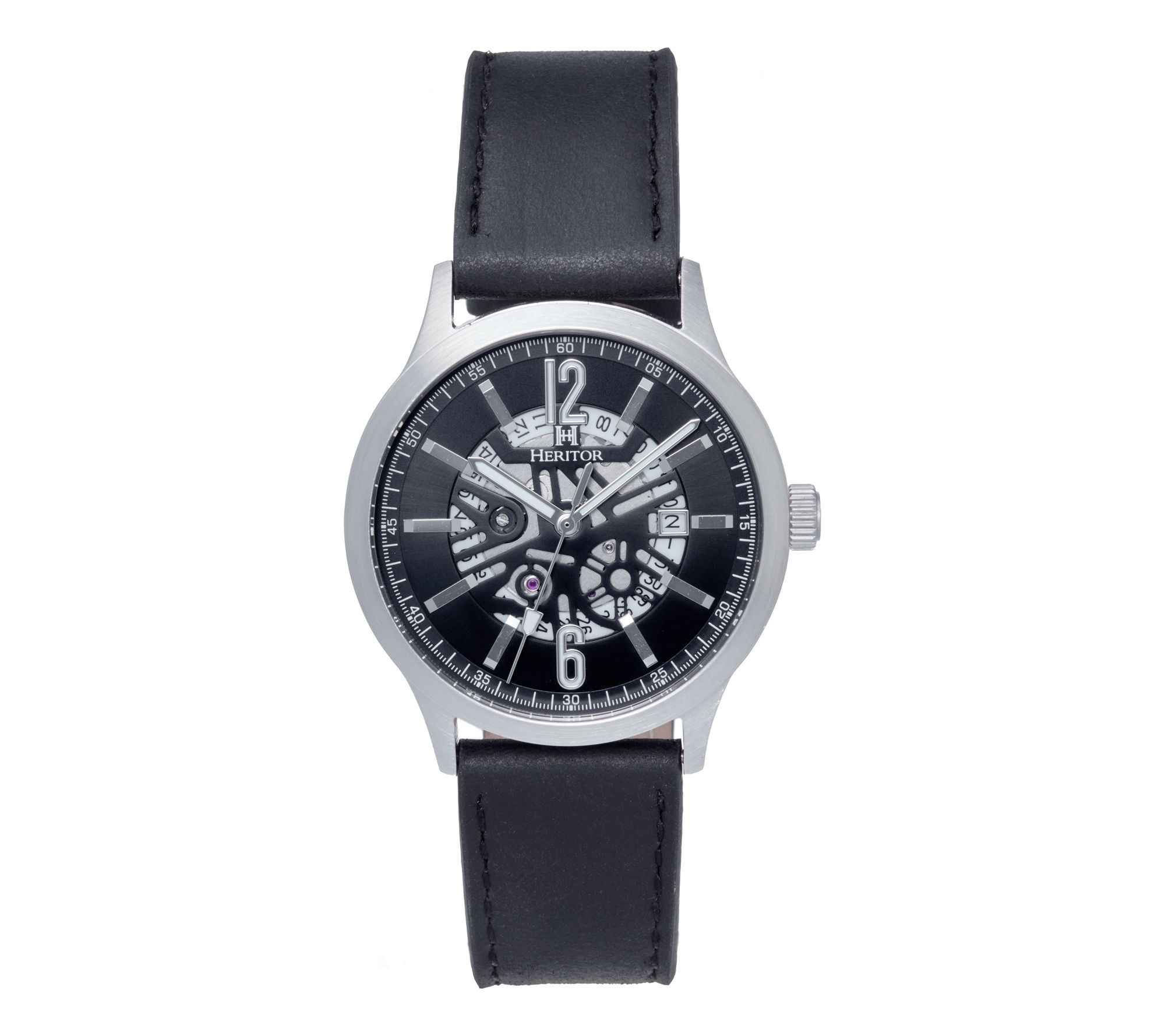 Heritor Automatic Men's Dayne Leather Band Watch