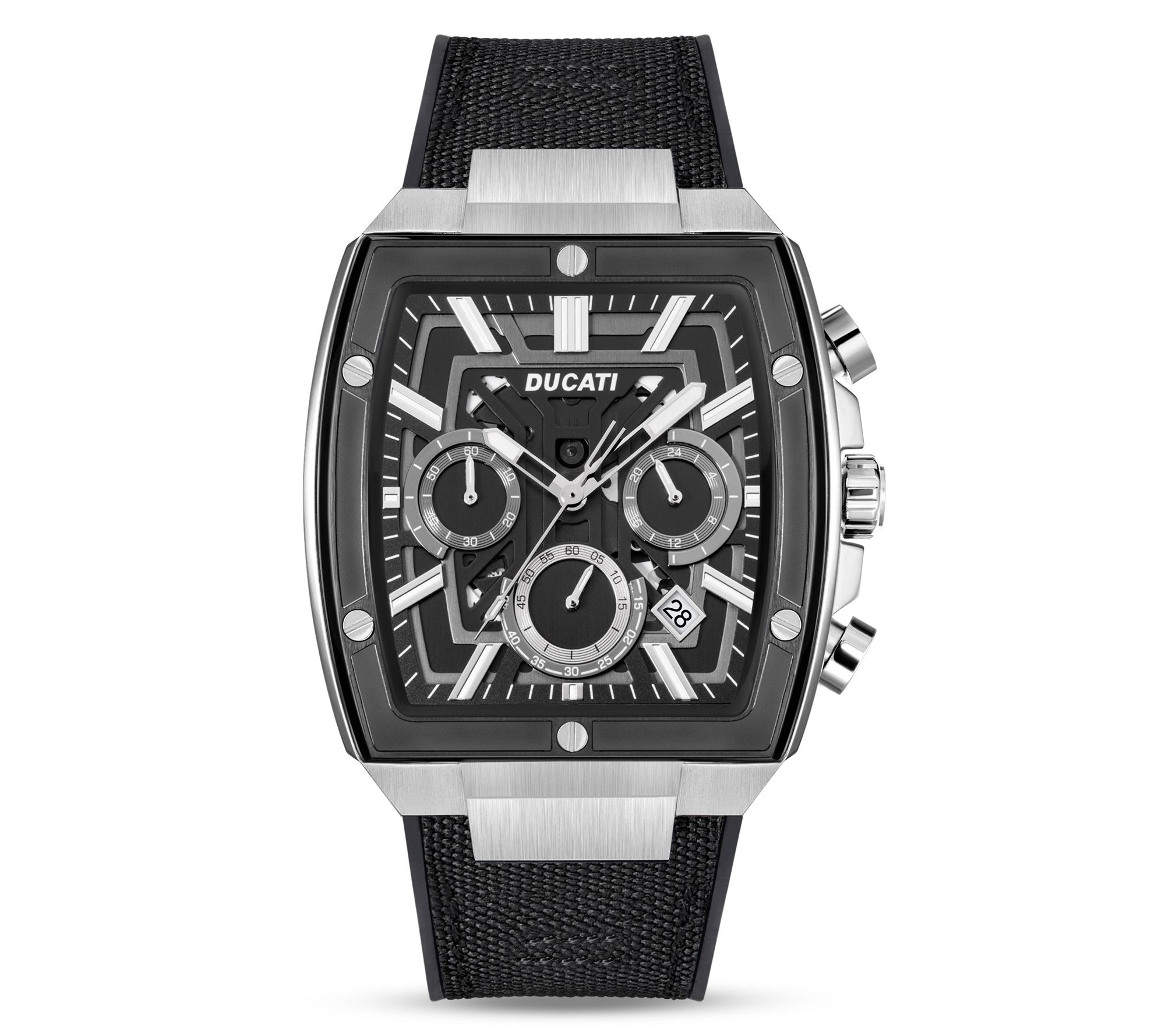 Ducati Corse Men's Stainless Steel Sport BlackStrap Watch