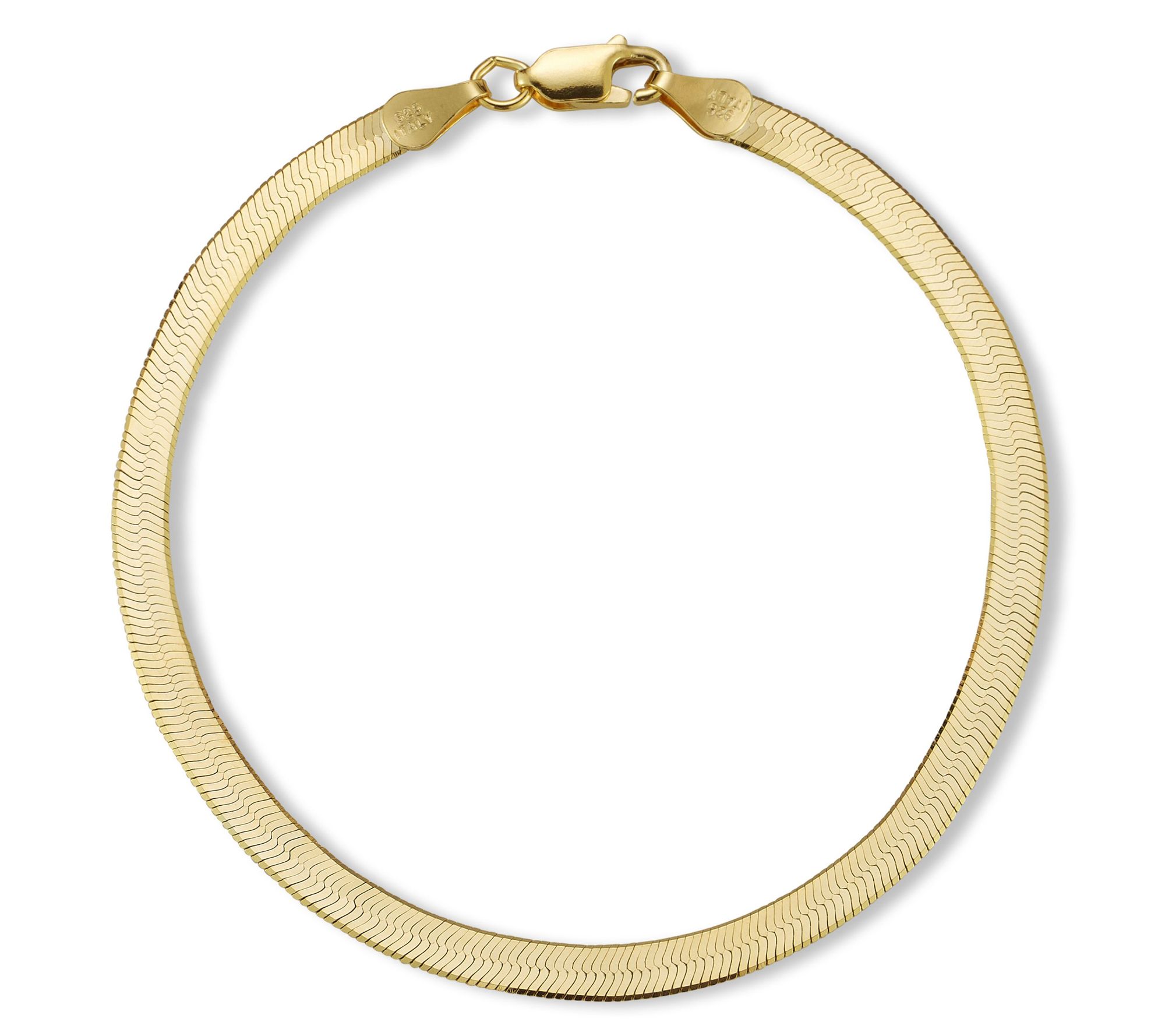 Italian Silver 8" Herringbone Bracelet, Sterling