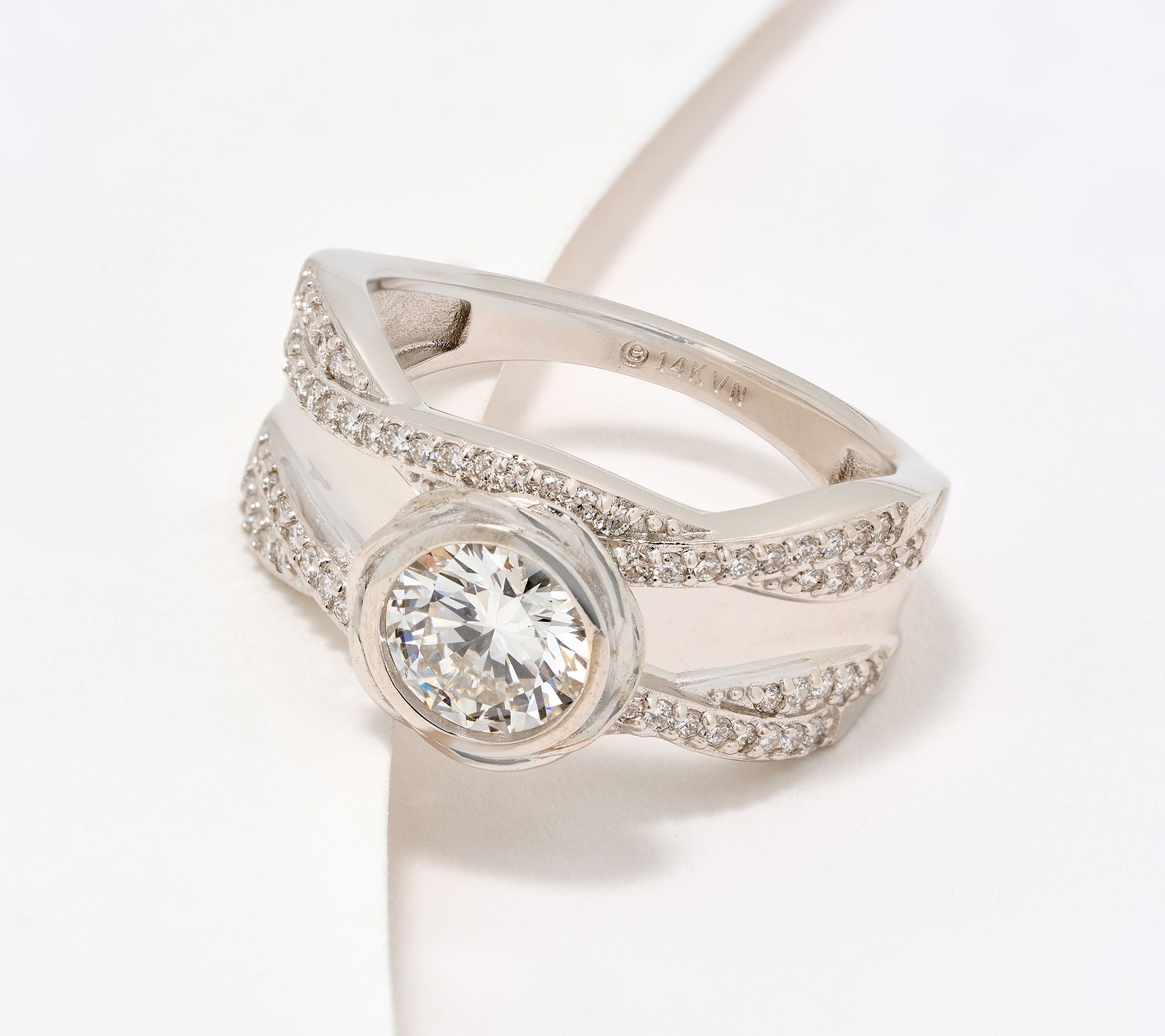 XO TACORI Lab Grown Diamond 1.00 cttw Center Stone Ring, 14K