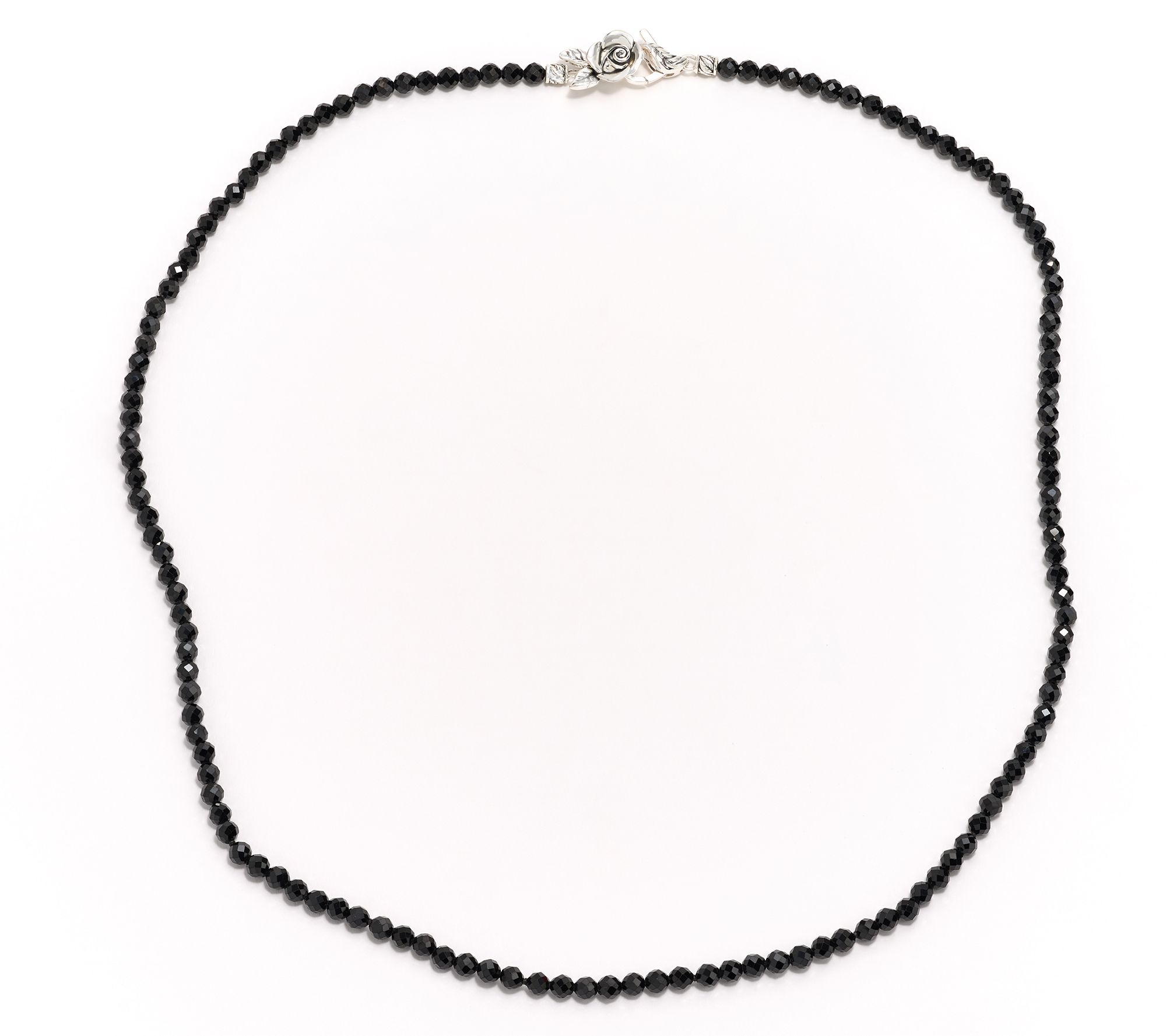 Third Person Sterling Silver Gemstone Bead Rose 24" Necklace