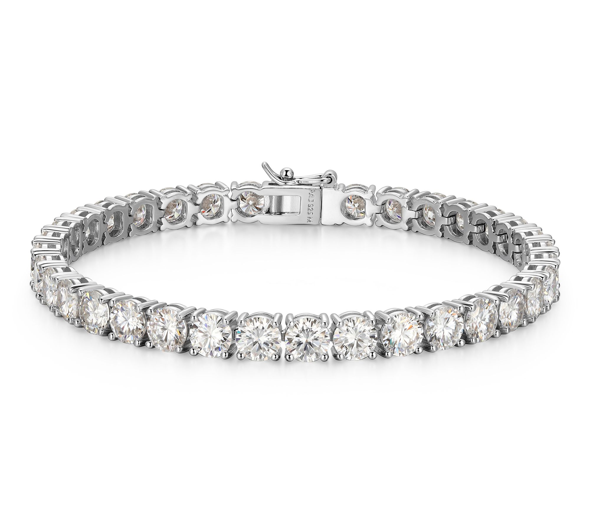 Moissanite 14.35 cttw Tennis Bracelet, SterlingSilver