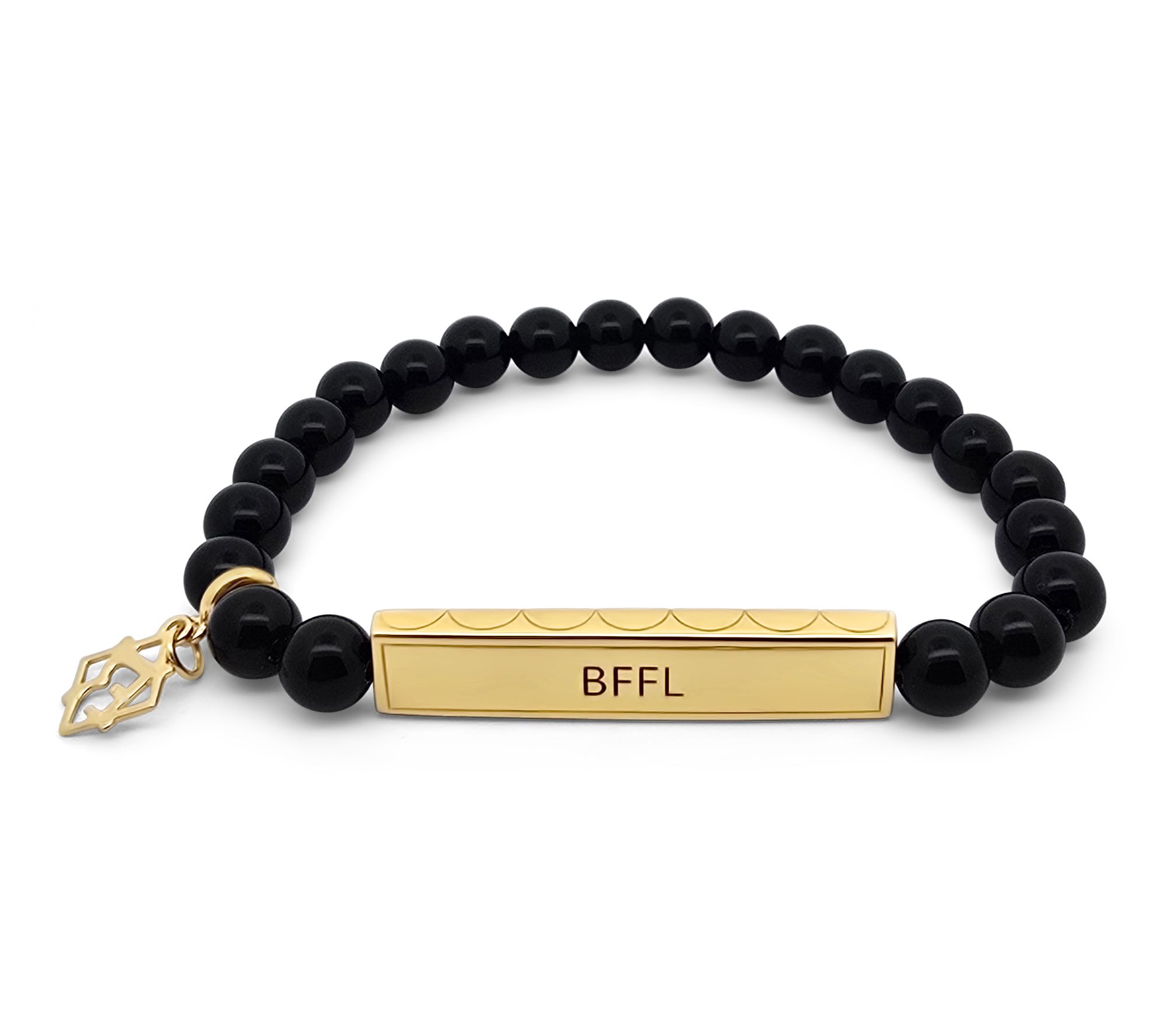 Elyse Ryan 14K Gold Clad Onyx Best Friends ForLife Bracelet