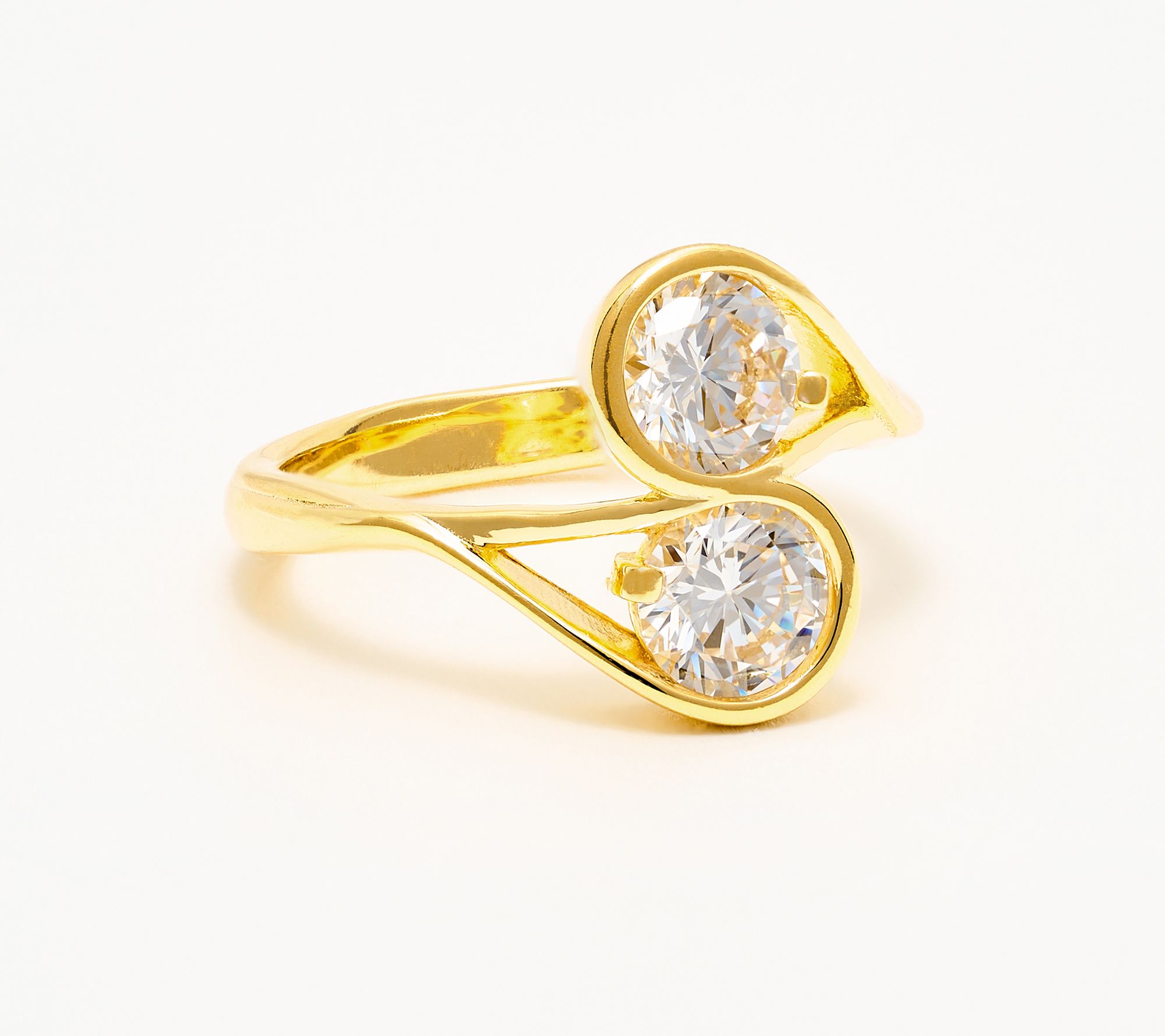 Diamonique Italia Love Embrace Ring, Sterling Silver