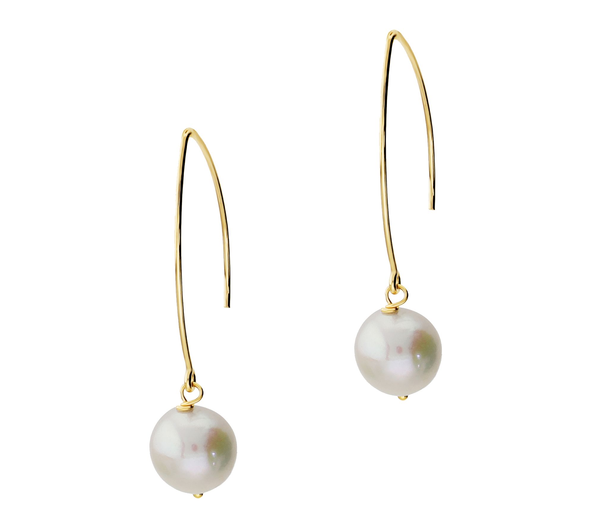 Honora 18K Gold Plated Cultured Pearl Wire DropEarrings