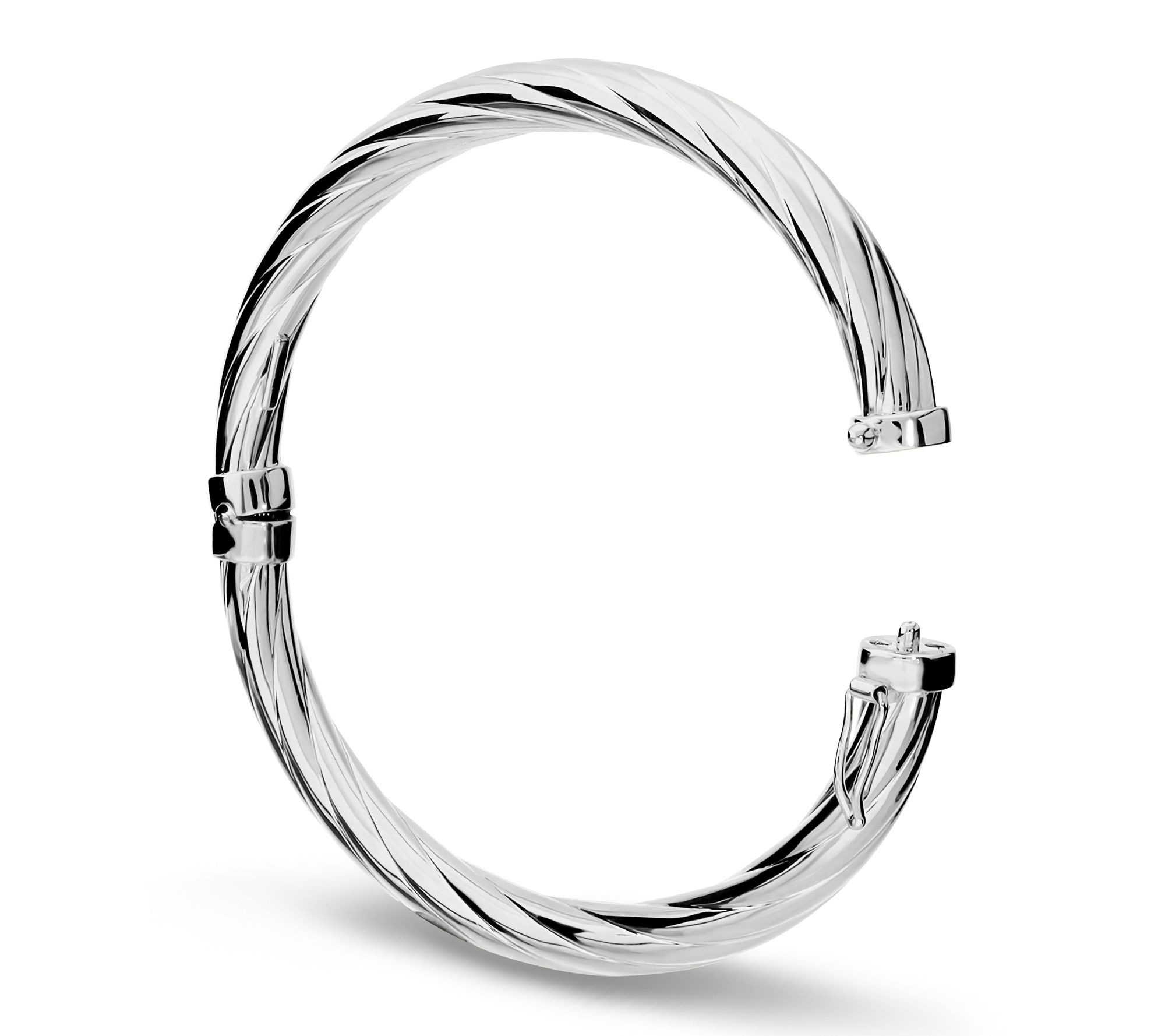 Bronzo Italia Torchon 6mm Hinged Bangle