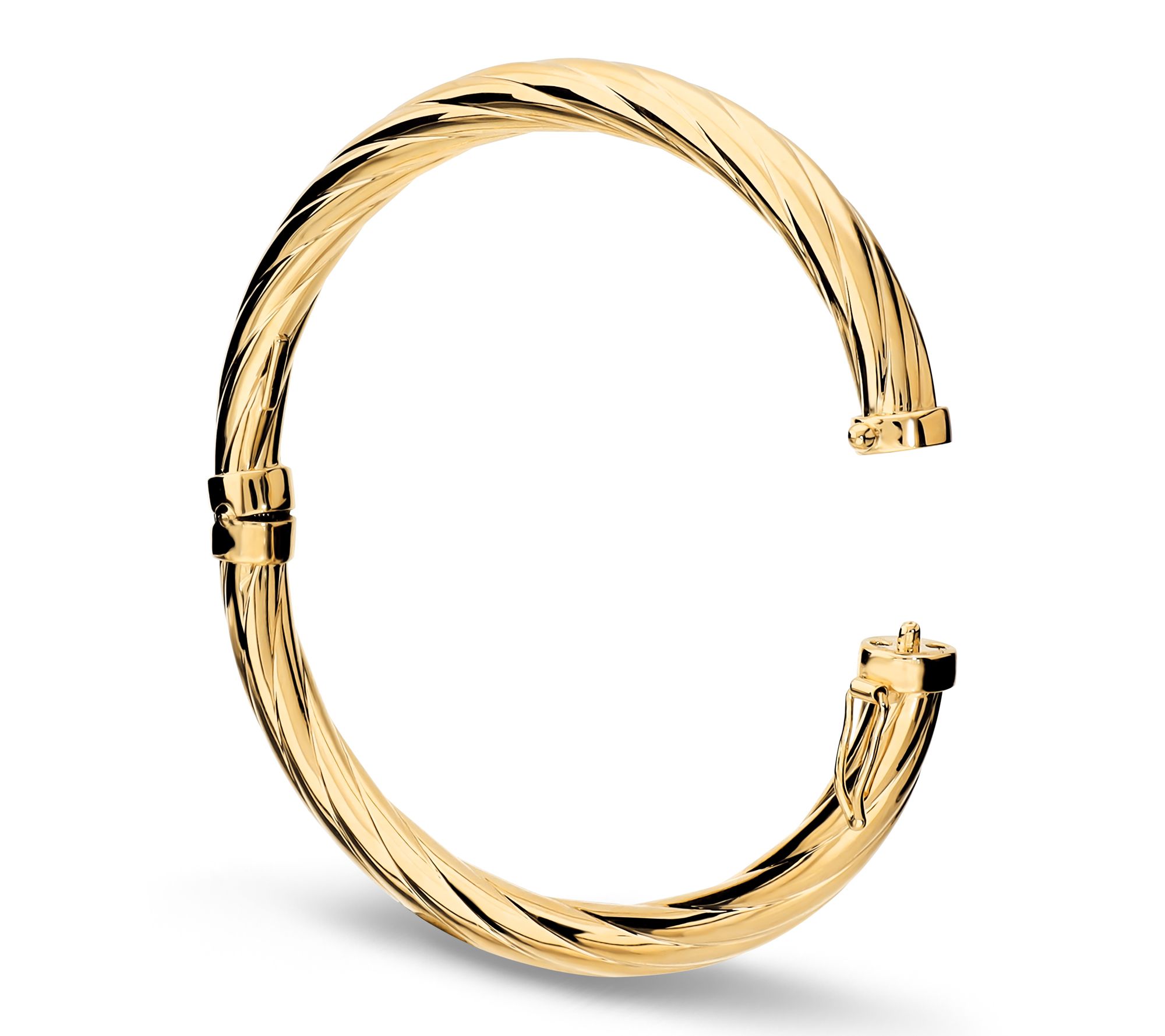 Bronzo Italia Torchon 6mm Hinged Bangle