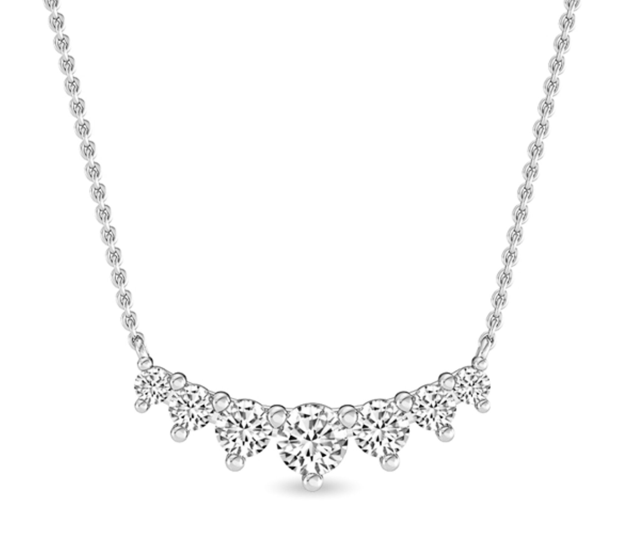 Vida Lab Diamonds 1.00 cttw Lab Grown Riviera Necklace, 14K