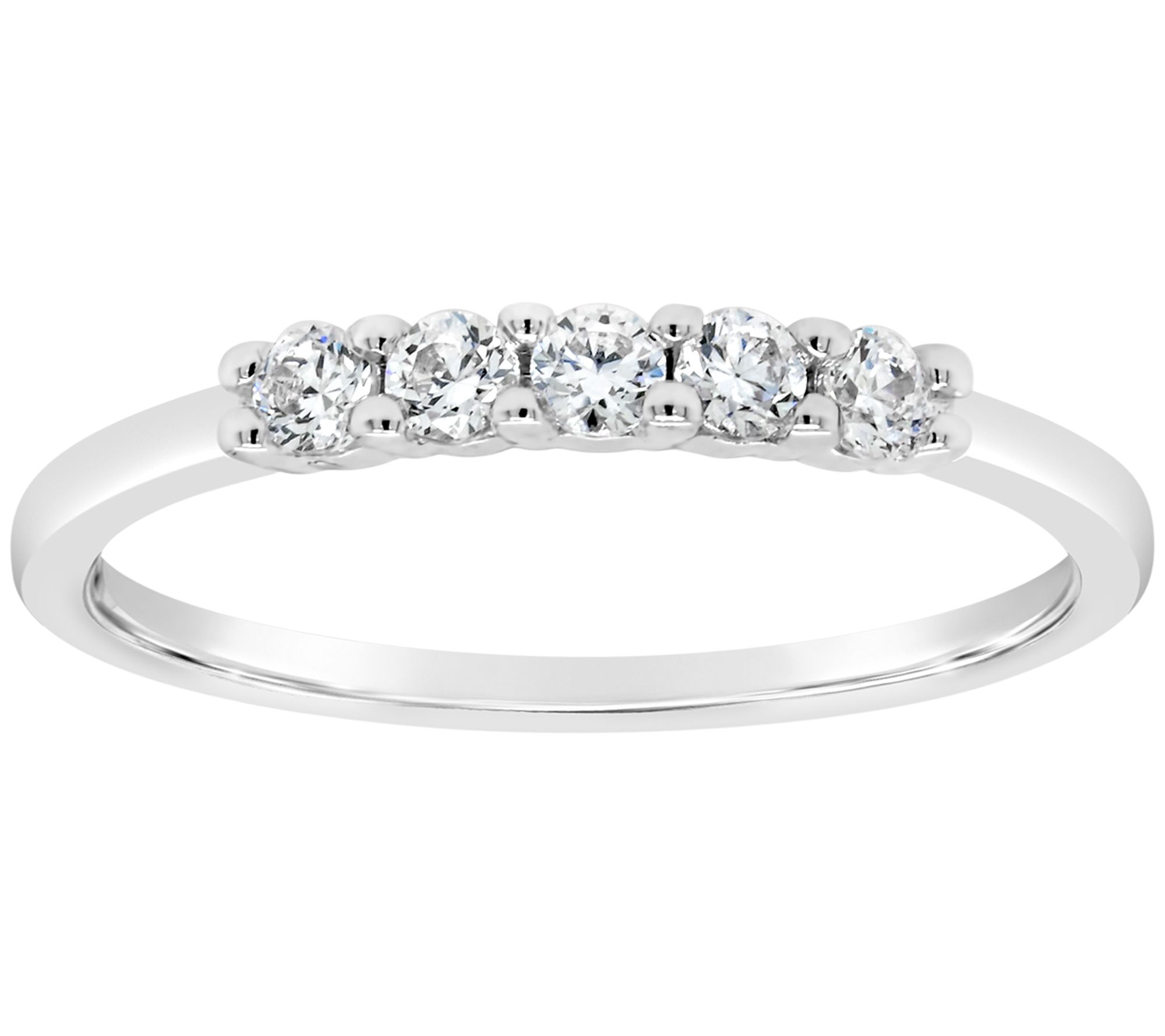 Affinity 1/4 cttw Diamond 5-Stone Band Ring, 14K Gold