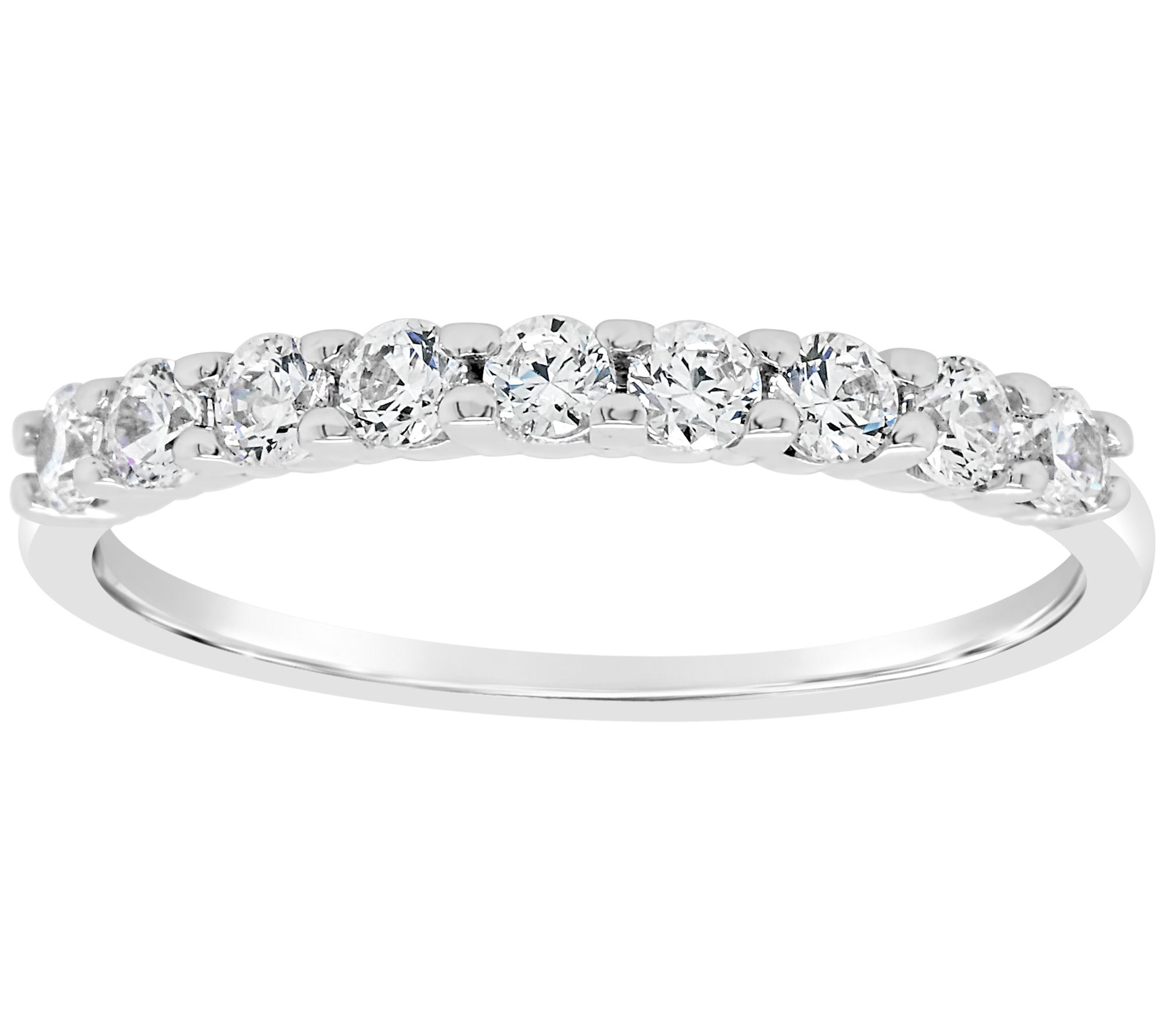 Affinity 14K Gold 2/5 cttw 9-Stone Diamond Band Ring