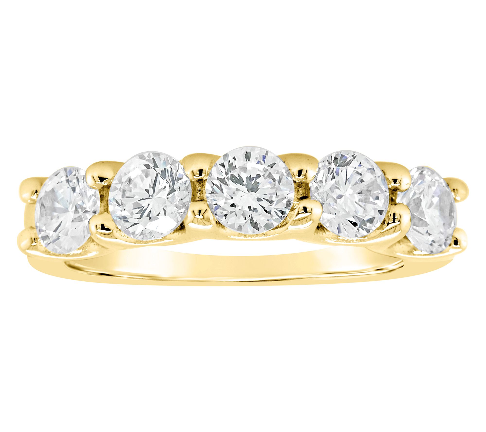 Affinity 14K Gold 1.45 cttw 5-Stone Diamond Band Ring