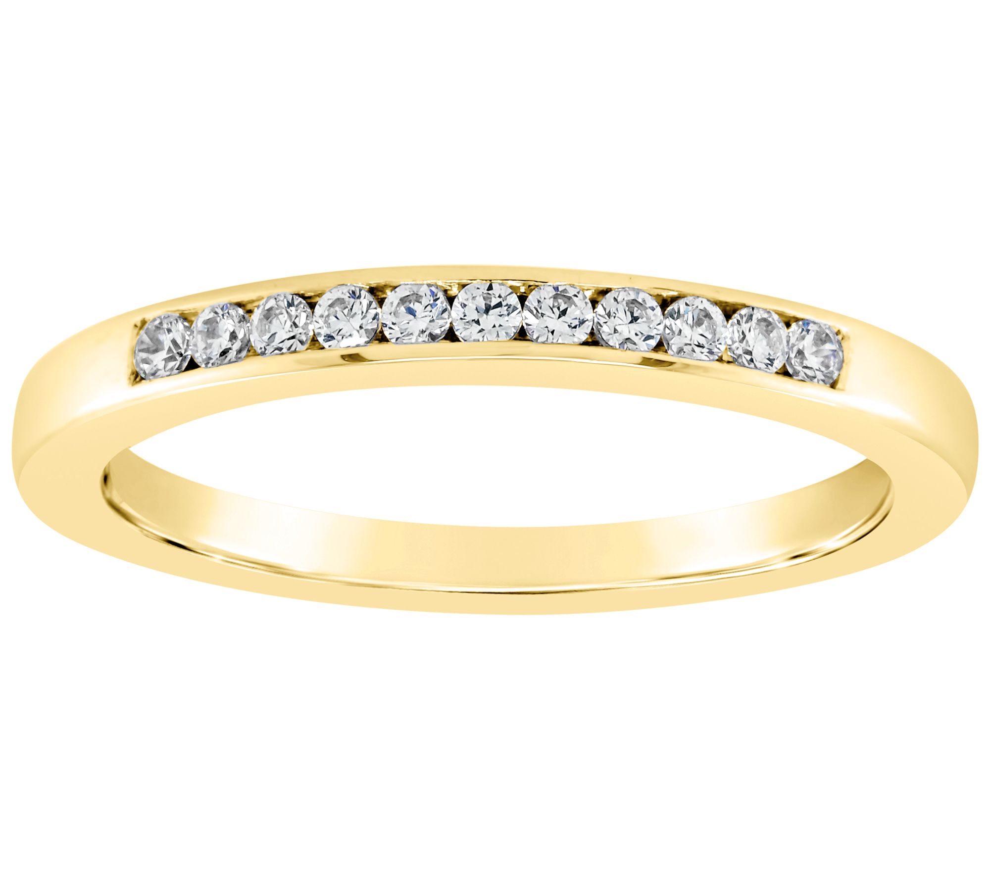 Affinity 14K Gold Channel Set 1/7 cttw Diamond Ring