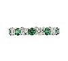 Diamonique & Simulated Emerald Band Ring, Platinum Clad, 1 of 5