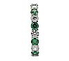 Diamonique & Simulated Emerald Band Ring, Platinum Clad, 2 of 5