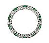 Diamonique & Simulated Emerald Band Ring, Platinum Clad, 3 of 5