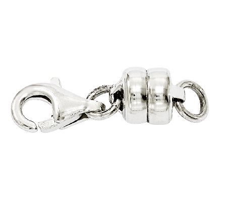 Magnetic Silver Jewelry Clasp with Safety Snap