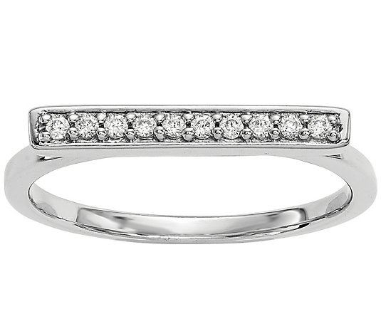 Dainty Designs 14K 1/10 cttw Diamond Bar Ring