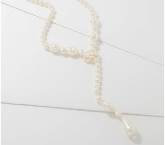 Isaac Mizrahi Live! Faux Pearl Y Necklace