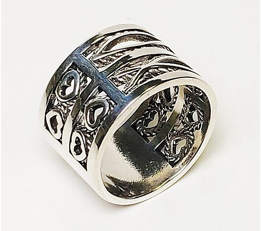 Artisan Crafted Sterling Silver Fish Design Band Ring