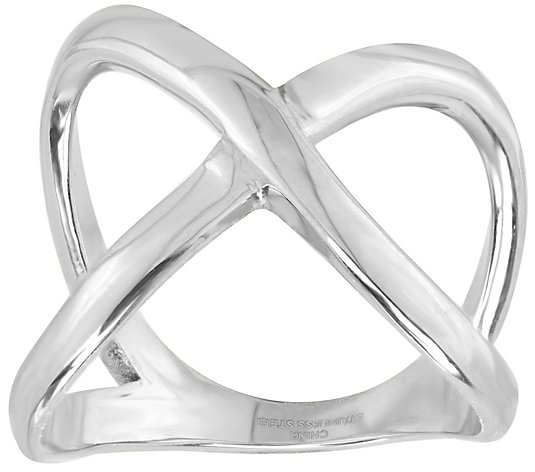 Steel by Design Contemporary X-Design Ring