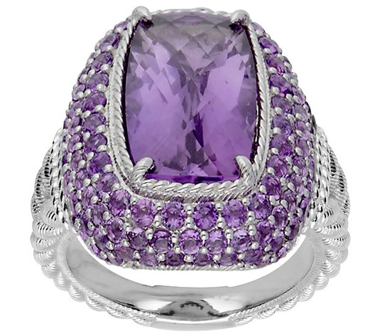 JUDITH Classic Sterling 7.0 cttw Amethyst Ring
