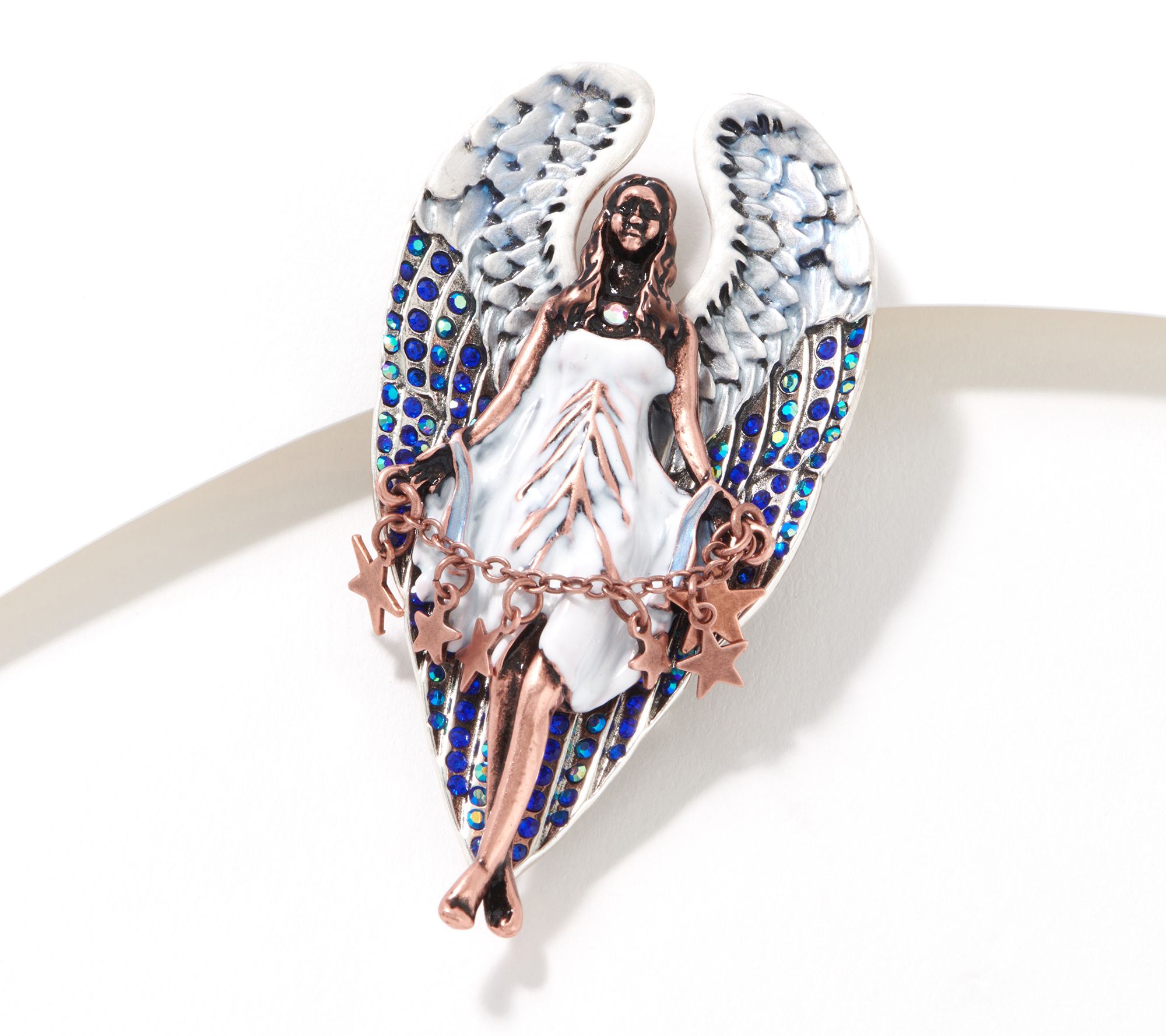 Kirks Folly Angel of Peace Pin Pendant - QVC.com