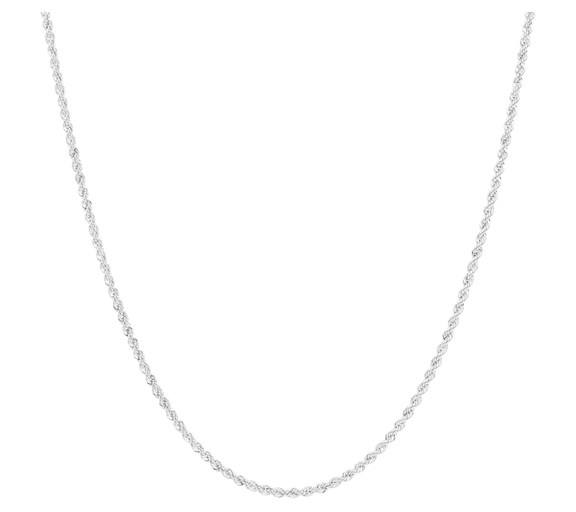 Italian Silver 22" Rope Chain Necklace