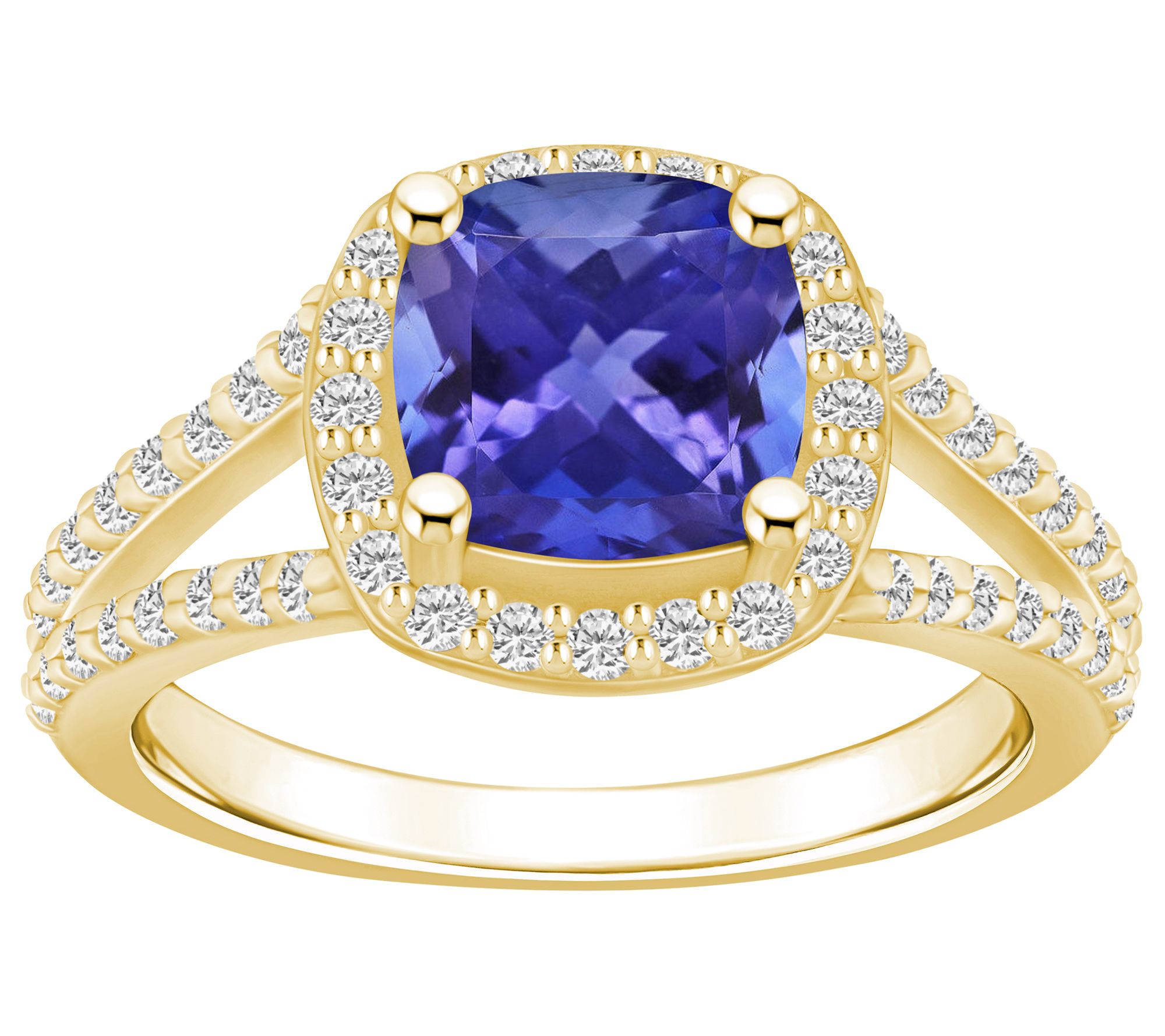 Affinity Gems Tanzanite & 0.55 cttw Diamond Rin, 14K Gold