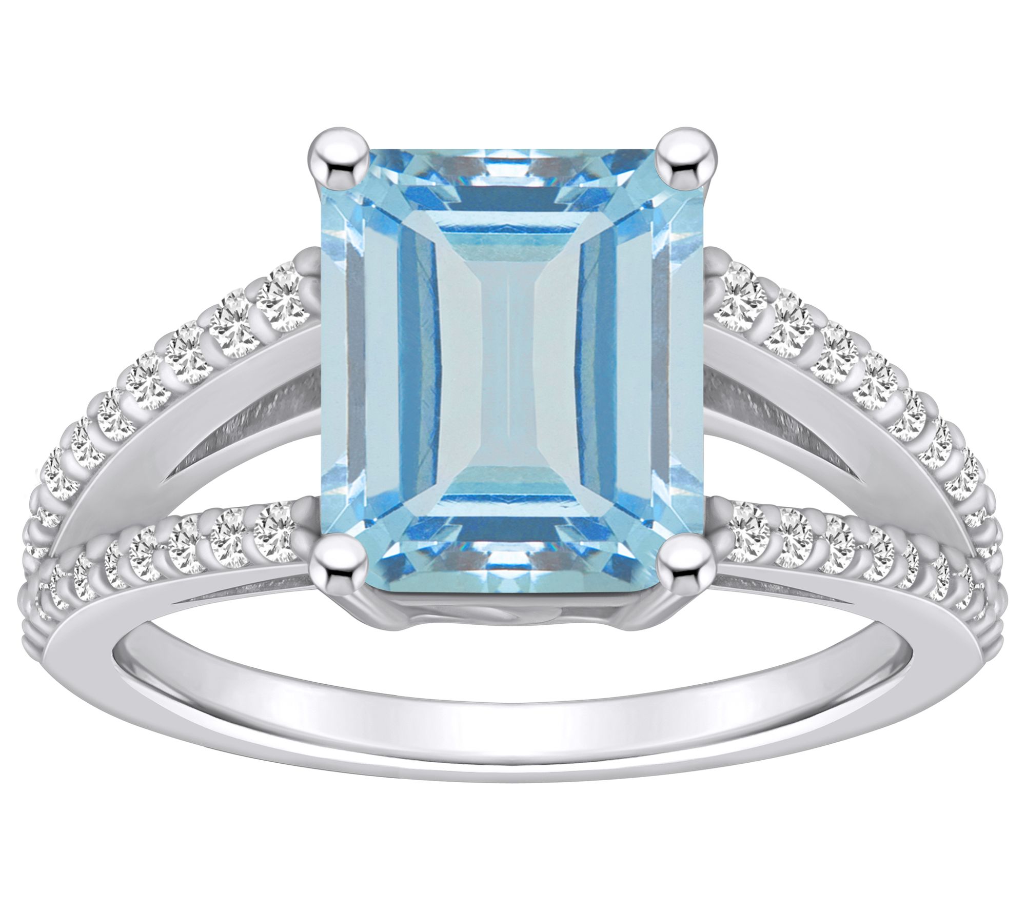 Affinity Gems 3.00 cttw Aquamarine & Diamond Ring, 14K Gold
