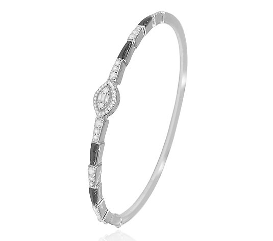 Affinity Diamonds Black Enamel Bracelet, 0.50 cttw, Sterling