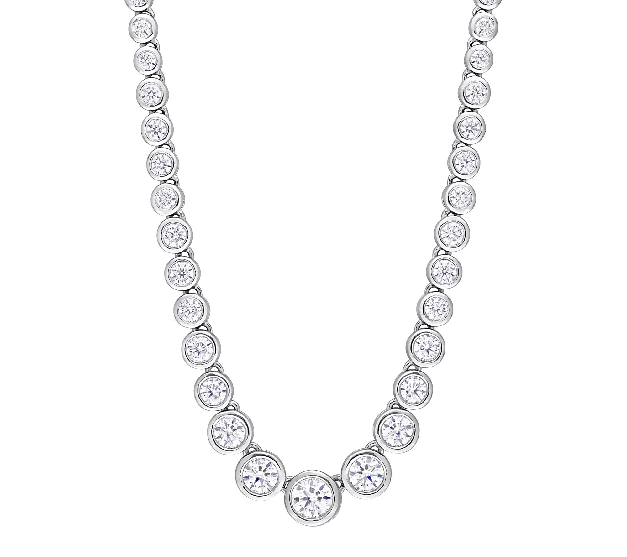 MoissanIce Moissanite 2.65 cttw Necklace, Sterl ing