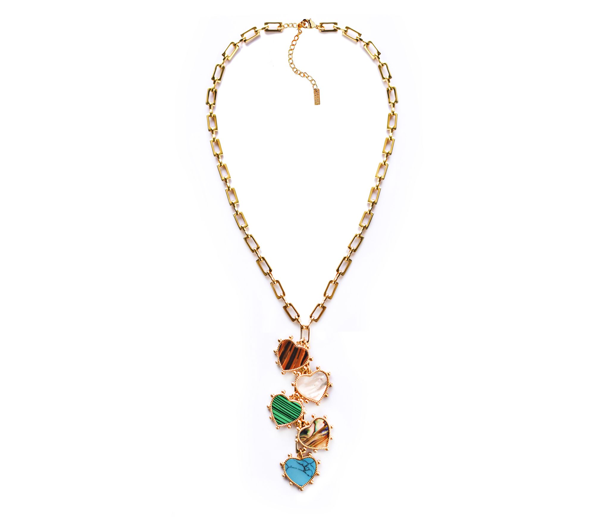 Adriana Pappas Designs Multi-Heart Lariat Necklace - QVC.com