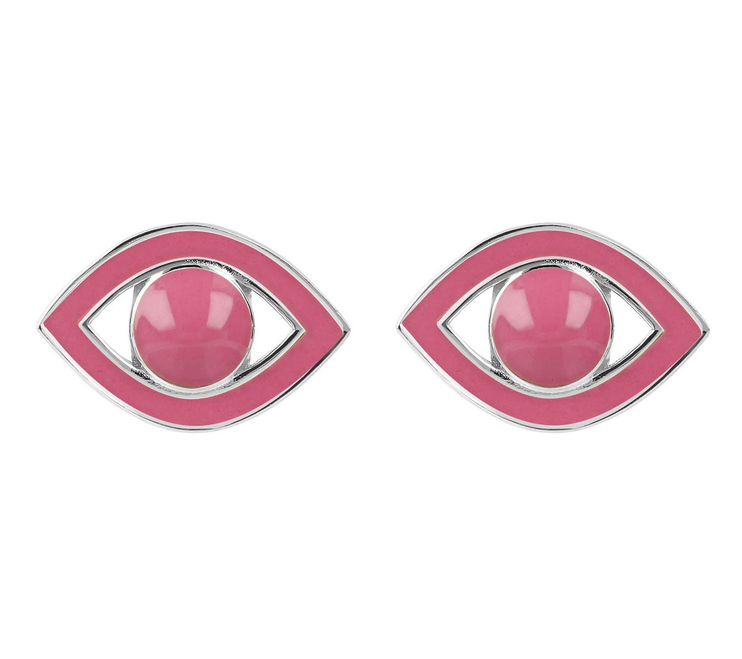 Netali Nissim Enamel Evil Eye Stud Earrings, Sterling Silver