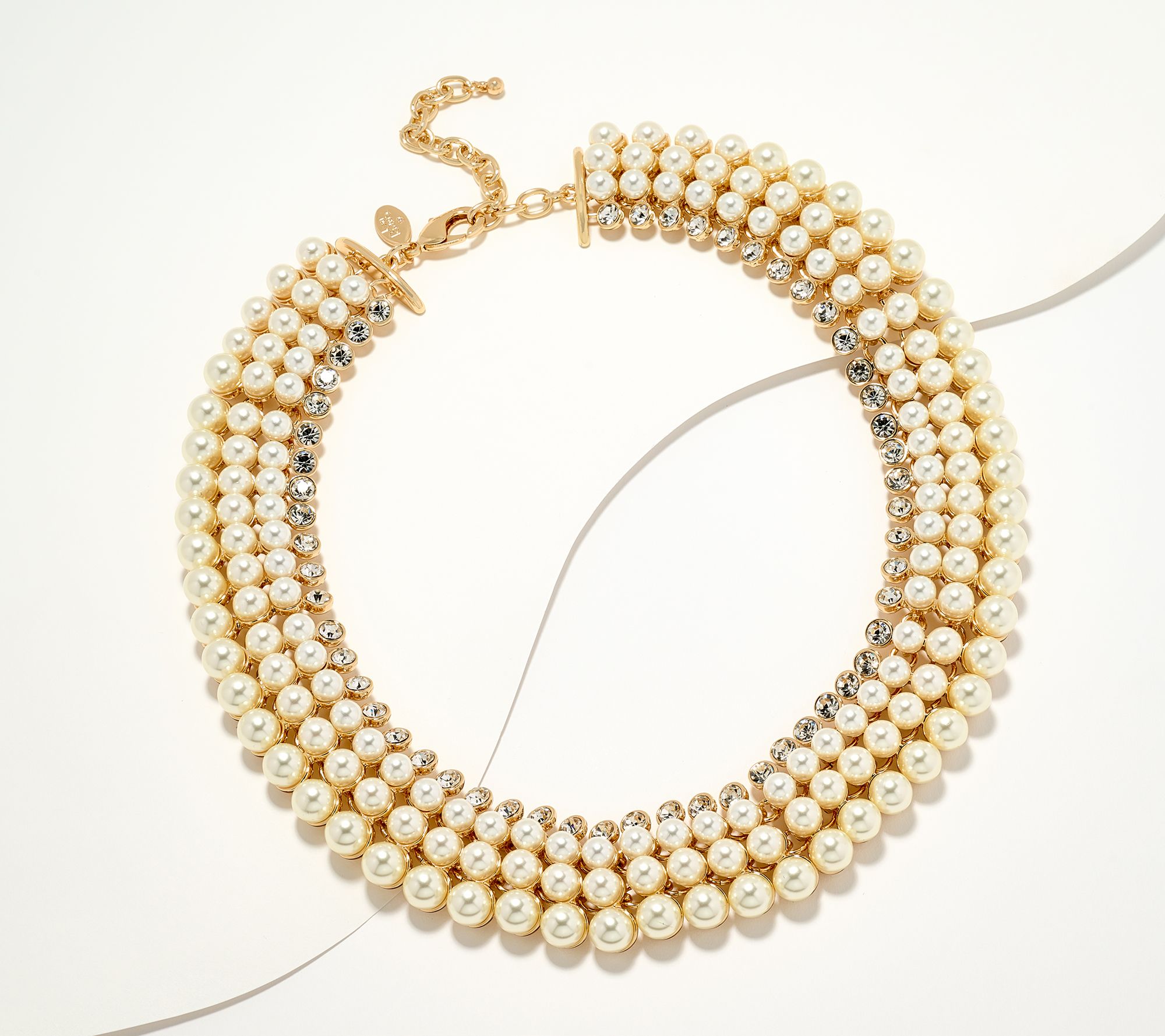 Joan Rivers Crystal & Simulated Pearl Collar Necklace