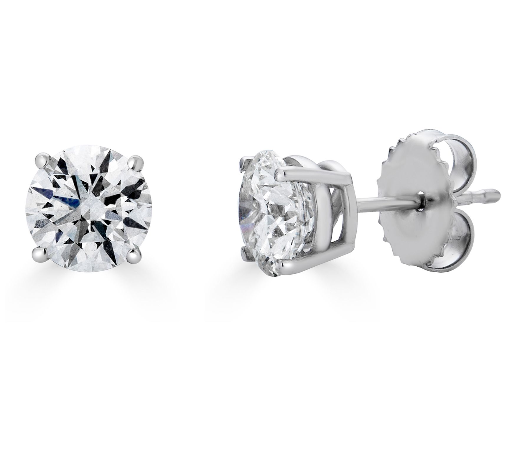 Vida Lab Diamonds Lab Created Round Stud Earrings, 14K Gold