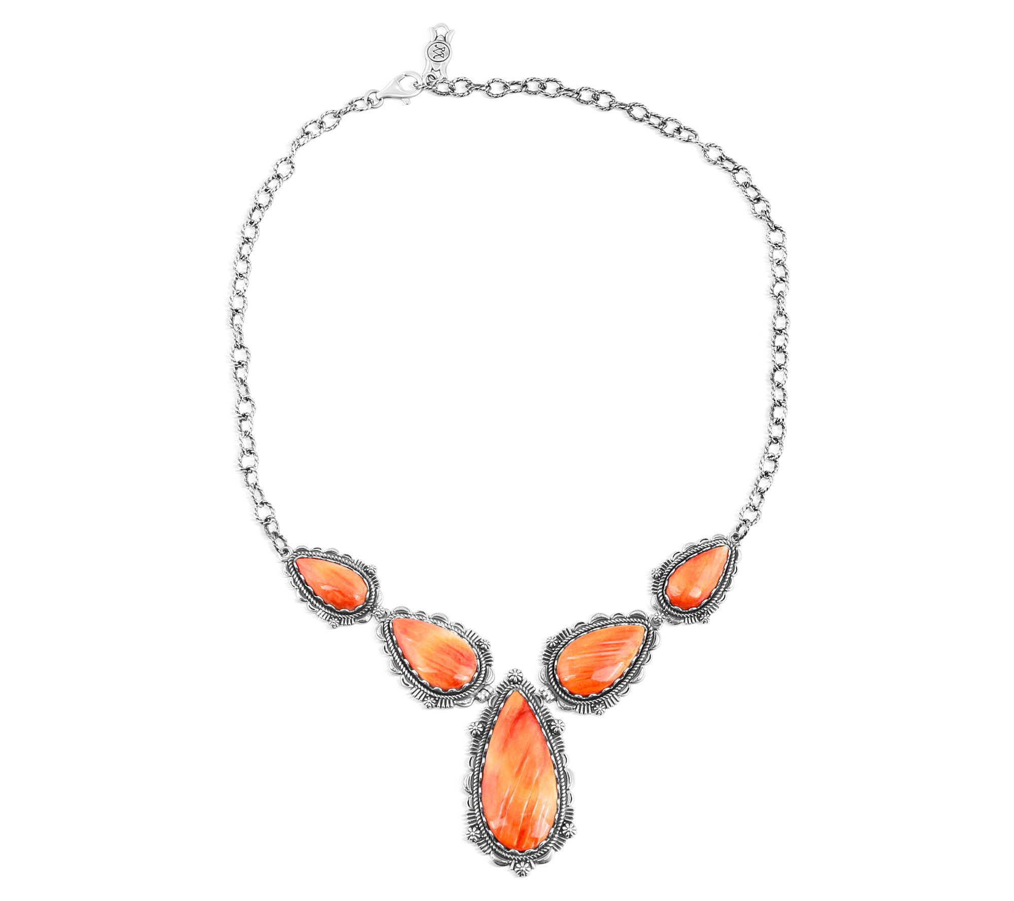 American West Sterling Gemstone Statement Necklace