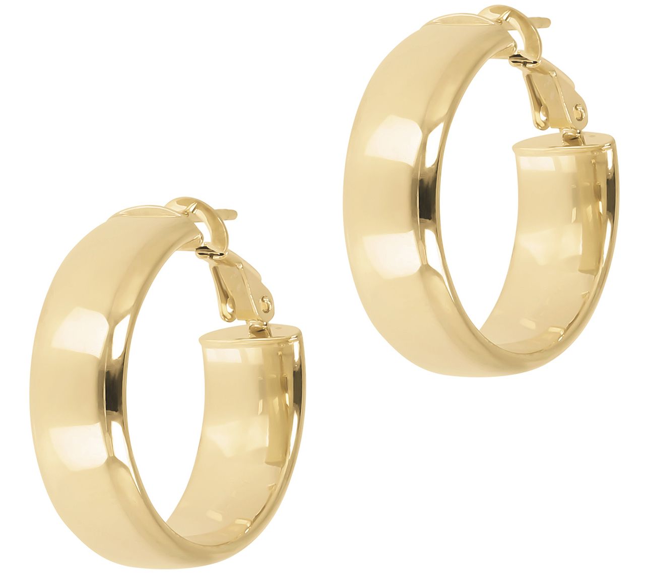 Alberto Milani Polished Round Hoop Earrings, 14K Gold