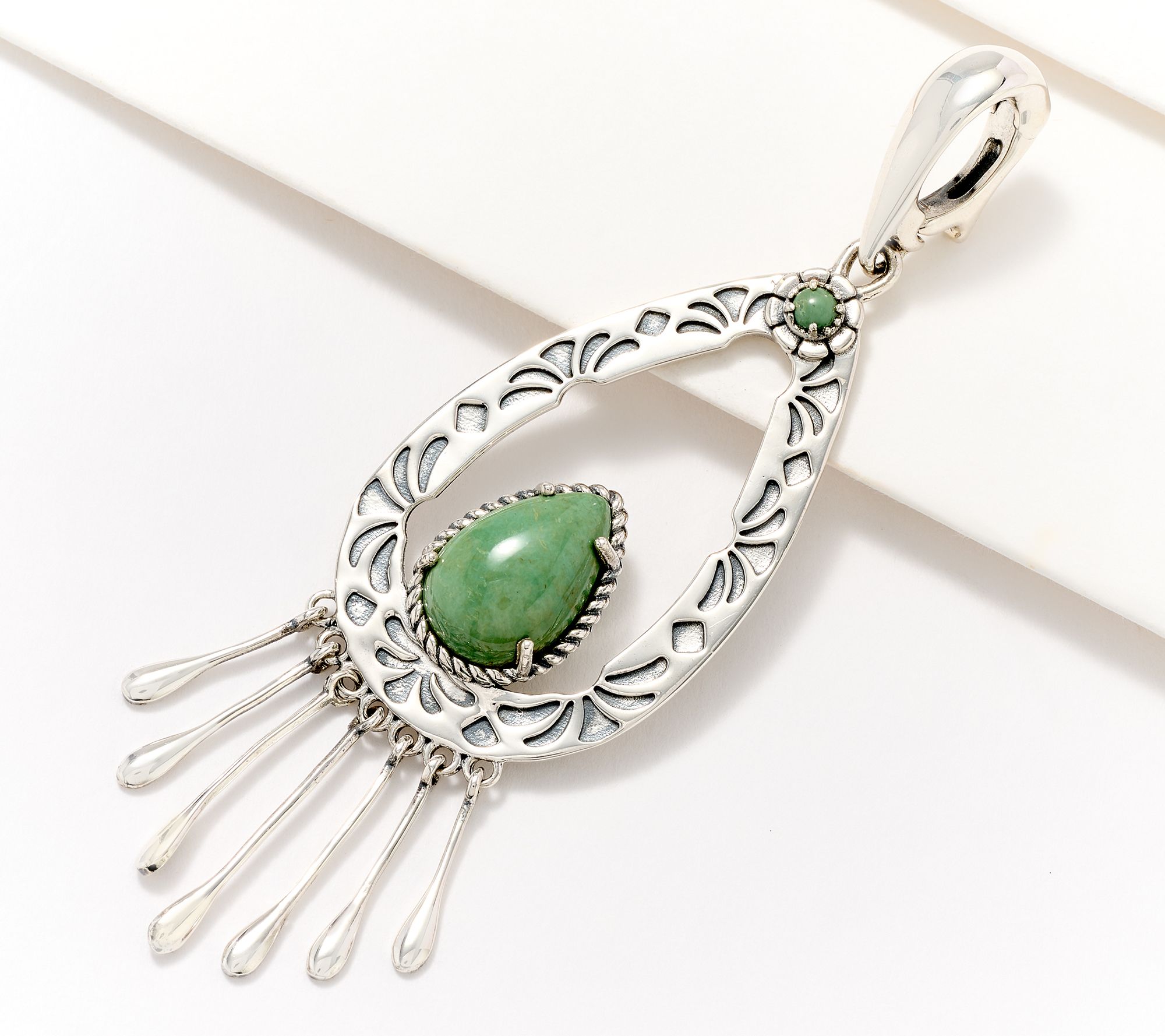 American West Sterling Silver Pear Gemstone Dangle Enhancer