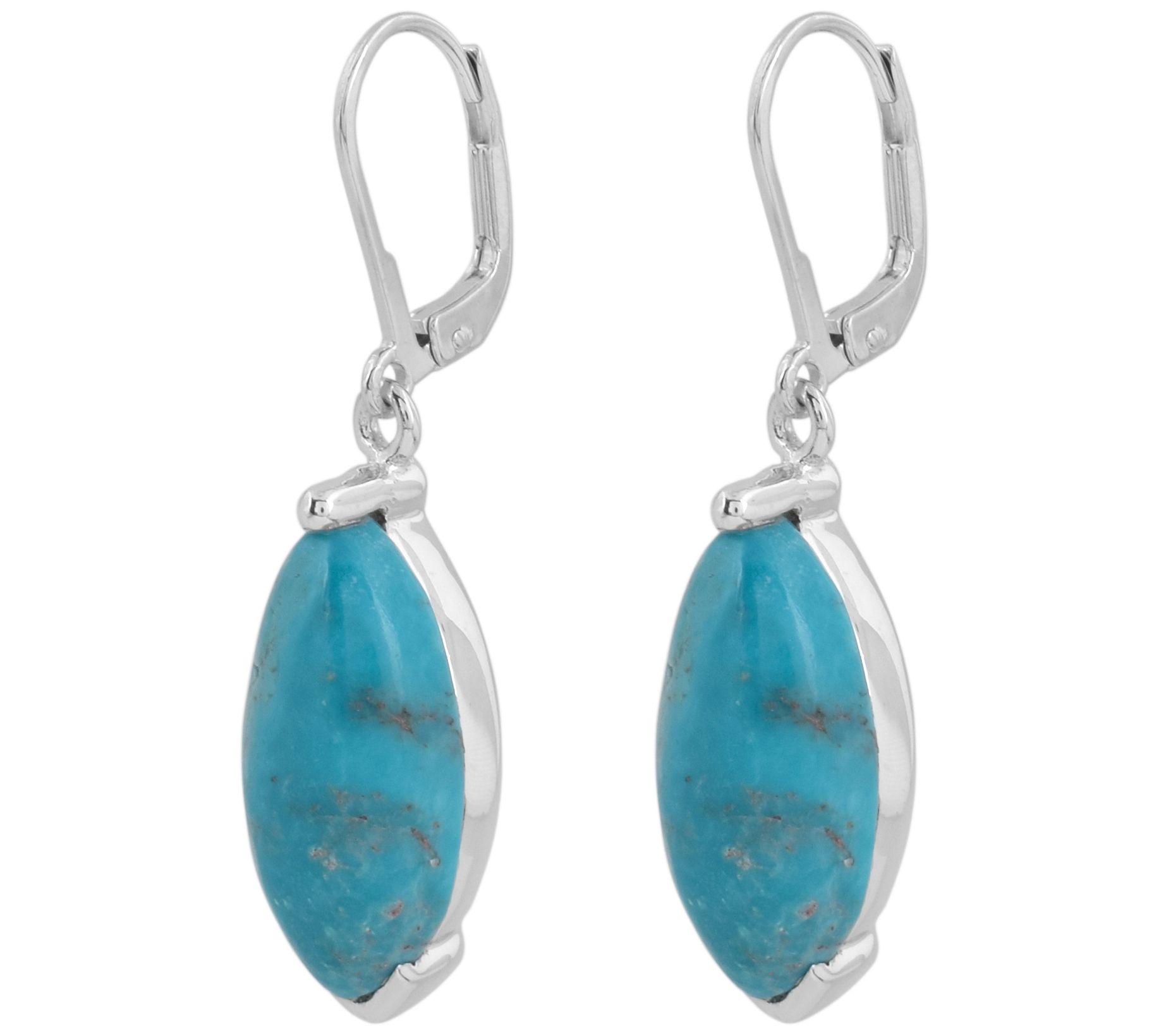 Affinity Gems Turquoise Drop Earrings, SterlingSilver