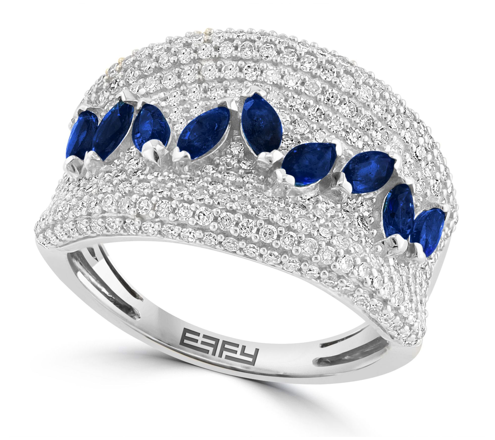 Effy Diamond & Sapphire Ring, 14K White Gold