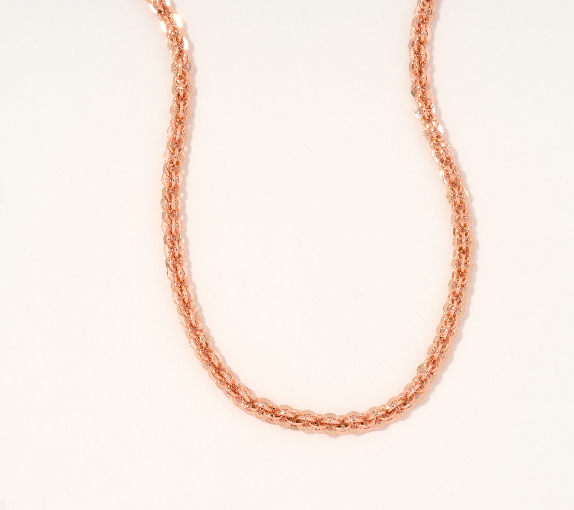 UltraFine 950 Silver 24" Basket Rope Magnetic Clasp Necklace